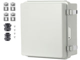 Outdoor Electrical Junction Box, 300 x 200 x 180 mm, ABS Plastic Electrical Enclosure Box with V952-SLJXHABS12X86XOWLV0