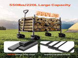 Collapsible Folding, 550lb Load & 220L, 2 in 1 Foldable Cart Converts to Bench, Utility V952-ZDHYBXSSTCHSZ4NS1V0
