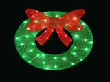 Jingle Jollys Christmas Lighted Wreath Solar Powered Indoor Outdoor Decoration XMAS-MOT-D-WREATH-GN