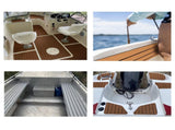 Grey Striped EVA Boat Deck Mat - Waterproof Non-Slip Flooring for Yacht, Boat, and Outdoor V888-ELOSUNG36745