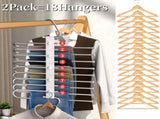 15 Pcs Travel Hangers Portable Foldable Travel Hanger Organizer 2 Pack 9 Layers Pants Hangers Space V1258-DP02-F-472