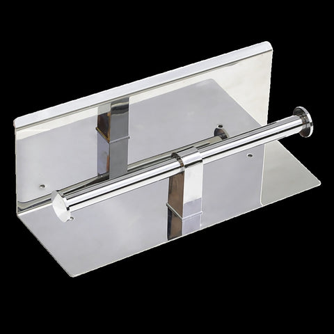 Stainless Steel Double Toilet Paper Holder Towel Roll Tissue Rack Storage Shelf V63-825811