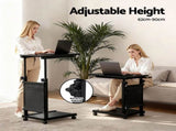 Artiss Laptop Desk Height Adjustable Mobile Workstation Computer Desks 48CM Black LA-DESK-C-48-BK
