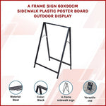 A Frame Sign 60x90cm Sidewalk Plastic Poster Board Outdoor Display V63-850391