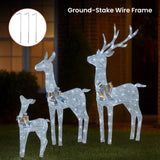 Christabelle Christmas Reindeer Display Set 3 Indoor Outdoor Decorations Acrylic Beads Cool Whi 112_MHA600