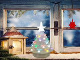 18.8cm Lighted Ceramic Christmas Tree Christmas Tabletop Decorations Christmas Lights V1294-YM0717-10352342