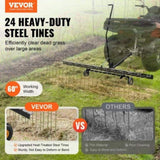 VEVOR Tow Behind Dethatcher, 1.5m Tow Dethatcher with 24 Steel Tines, Lawn Dethatcher Rake for ATV V952-QXSCJ60QYGLJUL9E5V0