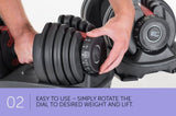 48kg Powertrain Adjustable Dumbbell Home Gym Set DMB-BF1-024-2