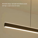 Modern Minimalist Trapezoid Pendant Light Adjustable LED Bar Light Black V255-L-18898-B