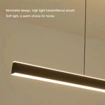 Modern Minimalist Trapezoid Pendant Light Adjustable LED Bar Light Black V255-L-18898-B