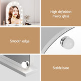 Embellir Makeup Mirror 40x50cm Dressing Vanity LED Bulb Light with 5x Magnification White Arch MM-E-FRAMELS-4050LED-AR