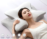 Ice Silk Butterfly-Shaped Memory Foam Pillow Ergonomic, Orthopedic, Sleep-Aiding, Suitable for V1188-MS-514-003