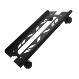 Black Steel Computer Tower Stand with Wheels Movable PC Cart for Monitor and Desktop Organization V1369-AZ3-W-13017