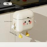 Wall Mount Kitchen Bin No Drill Adhesive Cabinet Door 9L Space Saver V1232-BGLJTKA001