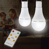 2 Pack USB Rechargeable 7W E27 LED Battery Bulbs with Remote Control and Hook V1188-MS-527-059