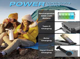 Multi-Colour Solar & Hand Crank Portable Radio 4000mAh Rechargeable Battery Operated Emergency Radio V1258-DP02-BOL-409