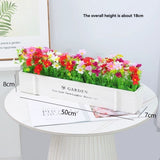 faux potted plant, sunflower, wooden box, home decor, Australia, living room tabletop V1106-112-23547-MLT-1