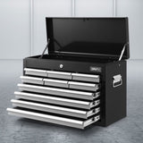 Giantz 10 Drawer Tool Box Cabinet Chest Toolbox Storage Garage Organiser Grey TB-10DR-CHEST-BKGY