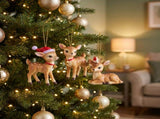 Christabelle 3 Reindeer Christmas Ornaments Assorted Cute Novelty Figures 9cm Xmas Tree Decorat 112_SHD2004