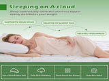 800GSM Mattress Topper Viscose Derived from Bamboo, Thick Pillowtop Fitted Mattress Cover with 45cm V1317-TOP-AUK-CL-LV