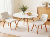 Artiss Table and Chairs Set 3PCS 90cm 2 Seater Round Set for Kitchen, Apartment, DSET-TAB90-2004-WHX2