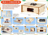 4 Set of Wooden Puzzle DIY Craft Kit Speaker Radio Gramophone Projector Soldering Practice DIY V1369-AZ3-W-08454