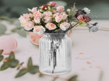 Grey Colored Vase for Home Chic Glass Flower Container 1Pc V1370-AZ4-15138