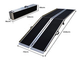 Kartrite Folding Aluminium Wheelchair Ramp 8FT Portable Mobility Access Ramp RAM-WCR-R03-8FT