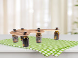 SKISUNO 3-Piece Wine Bottle Stoppers with Floating Cheese Plates, Assorted Colors, Wooden Serving V1189-WXFWAL-20260326-02456
