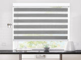 Marlow Blackout Zebra Roller Blind Curtains 90x210 Grey CD1015-90X210-GY