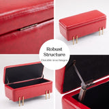 Storage Ottoman Stool Bench Seat 97cm PU Leather RED V274-FT-GQ104-RD
