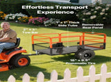 Garden Utility Trailer, 28 Cu. Ft. & 800 kg, ATV UTV Trailer, Tow Behind Steel Dump Trailers, V952-HYTCHCWGK28C4MJ2B001V0