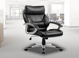 PU Leather Executive Office Chair Ergonomic Swivel Computer Desk Chair in Black V63-774975