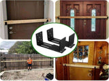 Adjustable Barricades - Drop Open Bar Holder for Security Door Reinforcement Steel U V1192-AZ-W-1096
