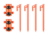 2PCS Adjustable Tent Rod Holders with 4PCS 30cm Ground Stakes, Portable Awning Canopy Pole Supports V1308-DSZKI-2306-2