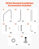 Stainless Steel Pool Ladder 3-Step & 2 Handrails for 1219.2-1371.6 mm Pool V952-DXYCTTBGGBXGDF75YV0