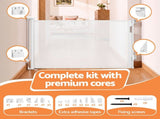 Keezi Retractable Gate Baby Gate Pet Safety Fence Extends up to 140cm White SG-140X86-WH