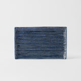 Sushi Plate 24cm Blue Contour Glaze V637-C0363