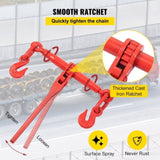 Chain Load Binder, 8 mm Tie Down Kit with 3 Ton Working Load Capacity and Two Grab Hooks, Includes V952-JLSJSJYCLTJTBZX6EV0