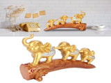 Elephant Statue Sculpture Innovative Synthetic Resin Ornaments Desktop Furnishing Gold V1294-YM0721-3115210015211
