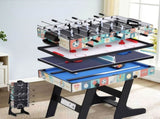 4-in-1 Soccer Table Foldable Game Foosball Table Tennis Pool Hockey SOCCER-4T-121-4IN-FOLD