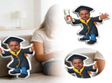 Custom Photo Graduation Memory Pillowcase with Your Picture, Unique Shape Throw Design, Soft Peach V1369-AZ3-W-25492