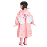 Kids Raincoat Waterproof Cute Pattern Lightweight Portable Children Hooded Rainwear for Girl Boy V1294-YM0901-3117230346611