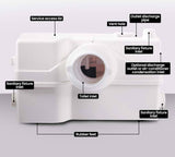 PROTEGE Macerator Pump 800W Commercial 4 Inlet for P-Trap Toilet Upflush Heavy-Duty V219-DCLMACPROA4H8