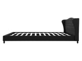 Artiss King Bed Frame Wingback Headboard Charcoal Grey Linen Upholstered Platform Bed Base BFRAME-G-PIER-K-CA-ABC