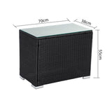 Black Wicker End Table V264-OTF-530S-BLK-1