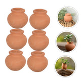 Miniature Tiny Clay Pots Pottery Planter Flower for DIY Garden Plants and Office/Desktop/Windowsill V1366-AZ2-W-09799