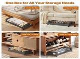 Under Storage with Wheels,XXL 60L Under Storage Containers with Clear Lids, Rolling Under V1107-127-30550-GRY-60L