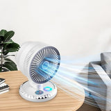 Small Desk Fans - Portable Electric Table Fan with 90-Degree Tilt Head and 3 Speed V1369-AZ3-W-22359