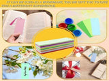 200 Pack Blank Color Bookmarks Cardstock with 200 Pcs Colorful Tassels, Craft DIY Paper Bookmarks V1366-AZ2-W-15668